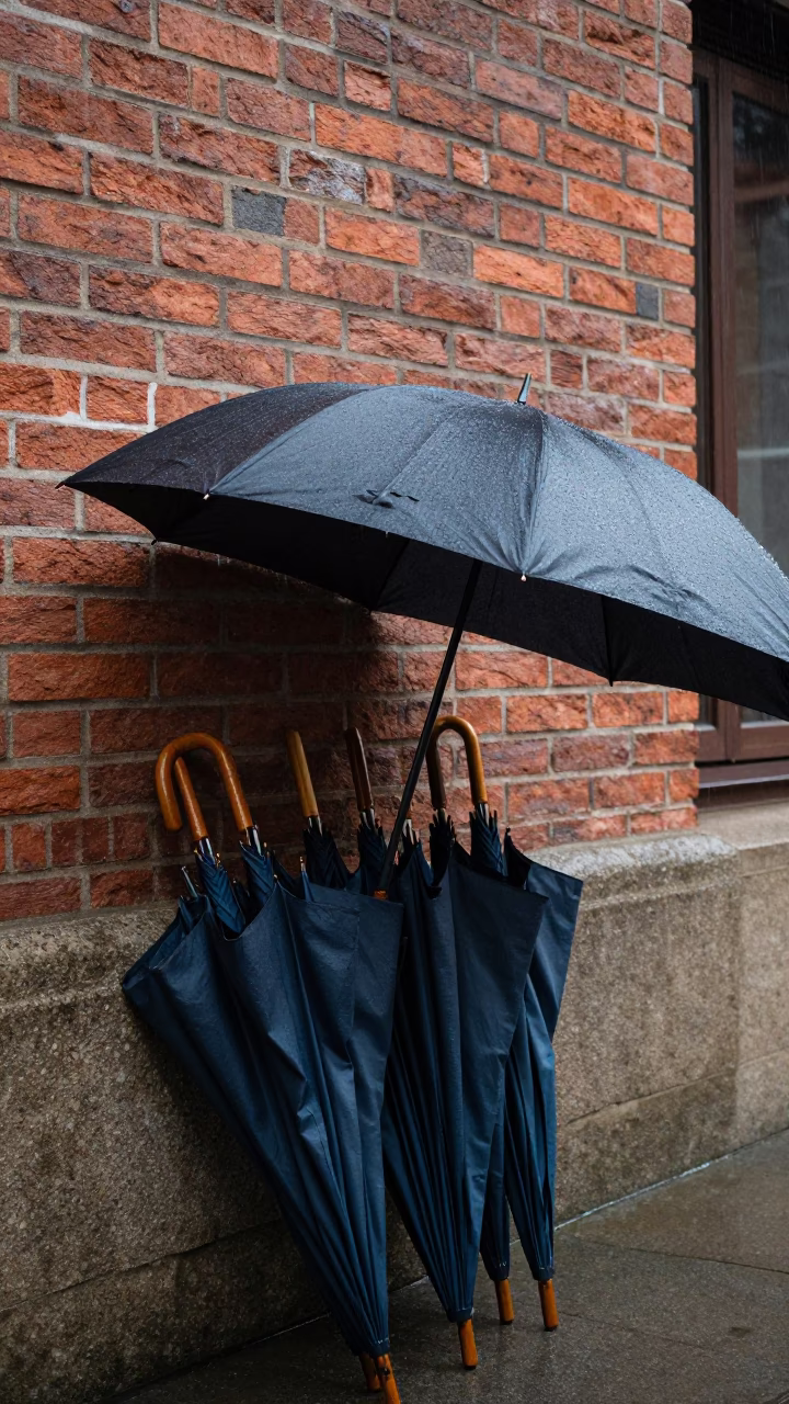 Noon Light on Umbrellas in Bilbao in in Bilbao, Spain