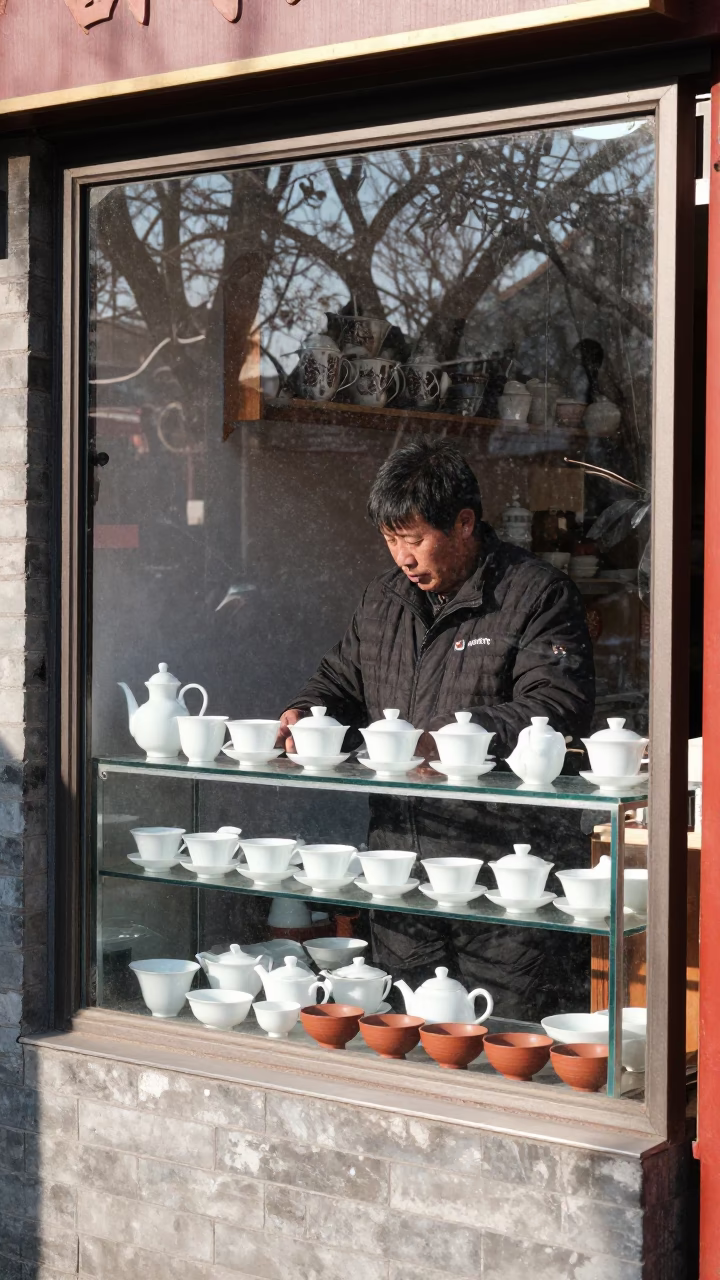 Noon Light on Vendor in Beijing in in Beijing, China