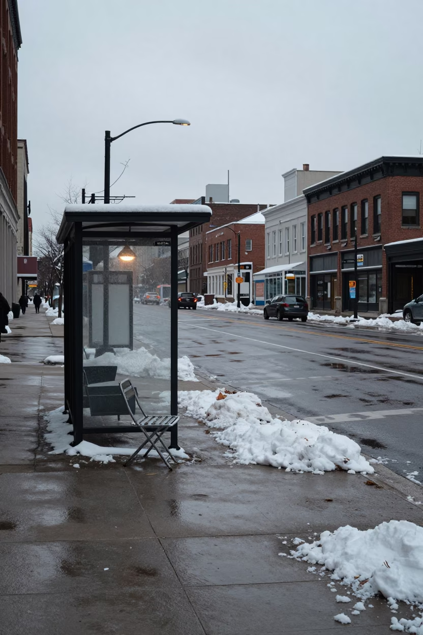 Noon Light on Winter in Chicago in in Chicago, Illinois, United States