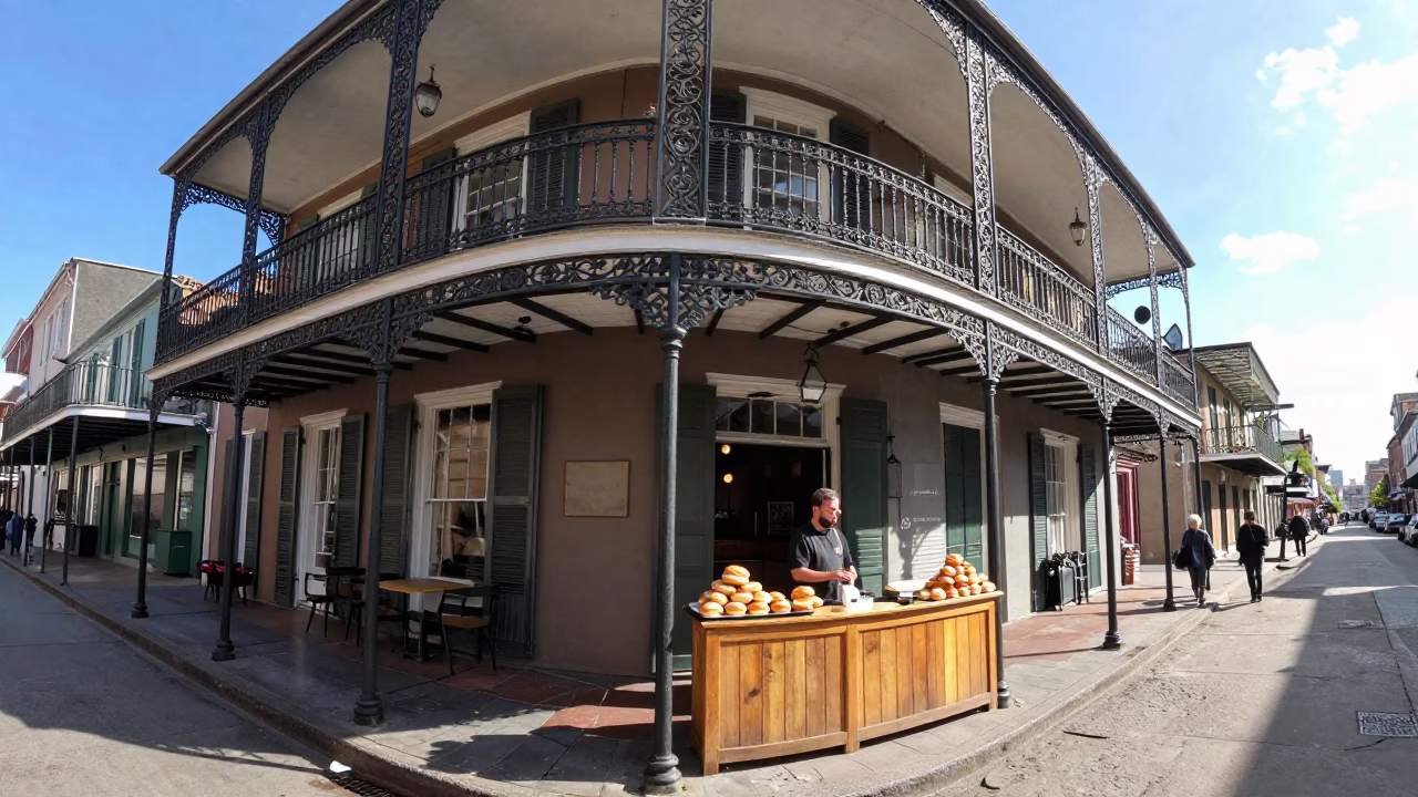 Noon Scene in New Orleans at Noon Light in in New Orleans, Louisiana, United States