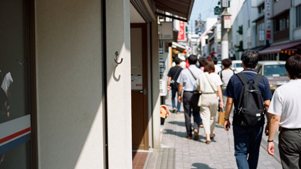 Noon Scene in Osaka at The Flat Glare Of Noon Light in in Osaka, Japan