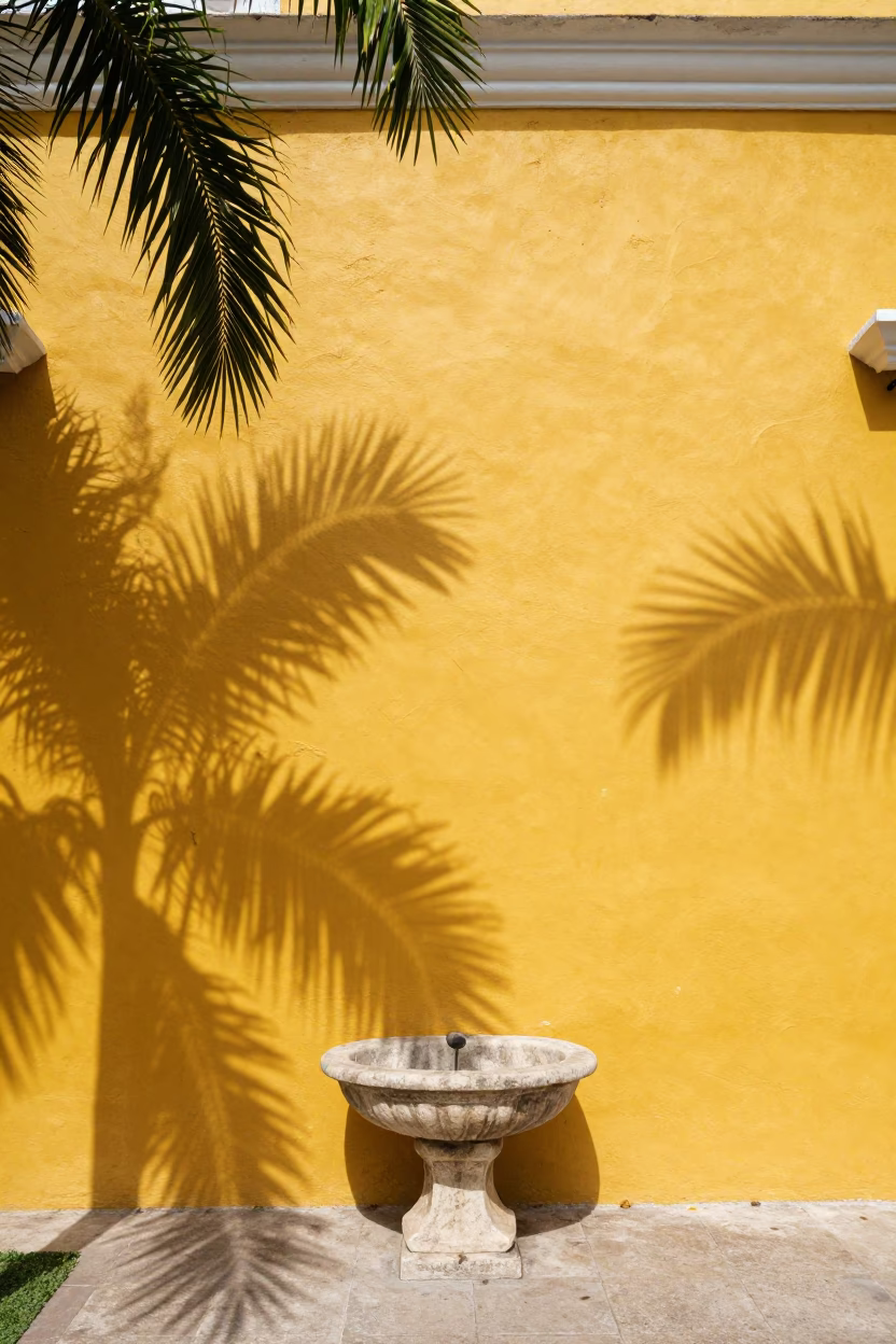 Noon Sunlight in Cartagena at The Flat Glare Of Noon Light in in Cartagena, Colombia