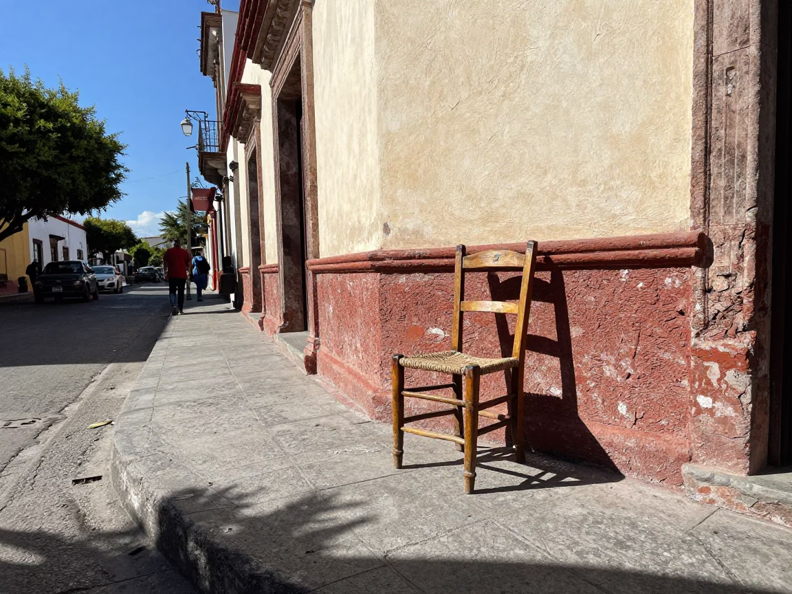 Noon Sunlight in Merida at The Flat Glare Of Noon Light in in Merida, Mexico
