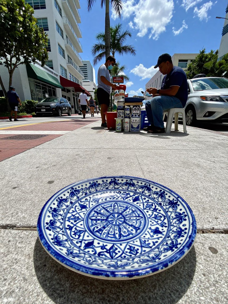 Noon Sunlight in Miami at The Flat Glare Of Noon Light in in Miami, Florida, United States