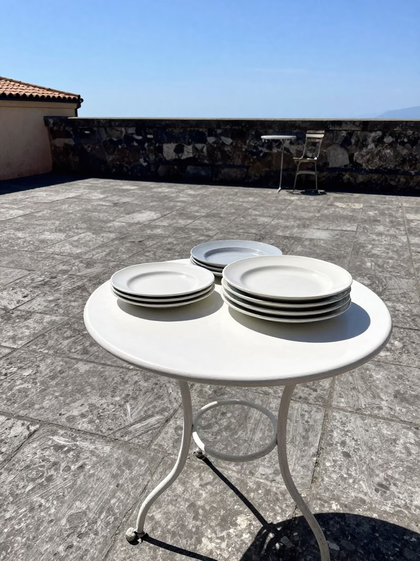 Noon Sunlight in Naples at The Flat Glare Of Noon Light in in Naples, Italy