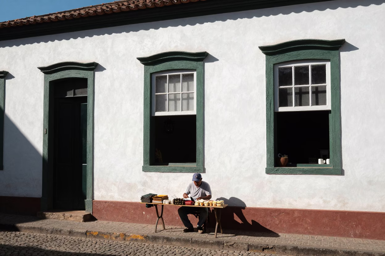 Noon Sunlight in Salvador at The Flat Glare Of Noon Light in in Salvador, Brazil