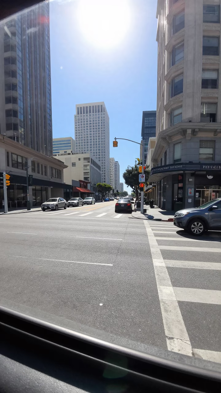 Noon Sunlight in San Francisco at The Flat Glare Of Noon Light in in San Francisco, California, United States