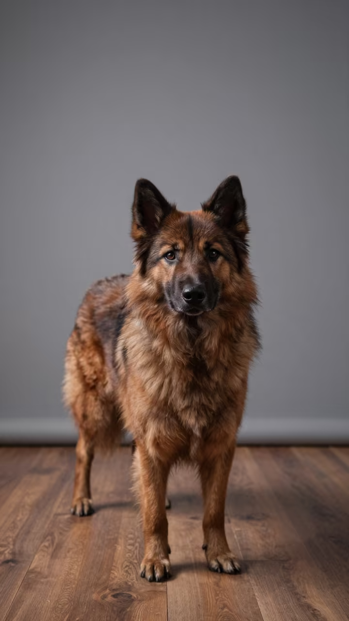 Norwegian Lundehund Portrait in Chandigarh Studio in in a quiet portrait studio with a plain backdrop and eye-level framing near Chandigarh