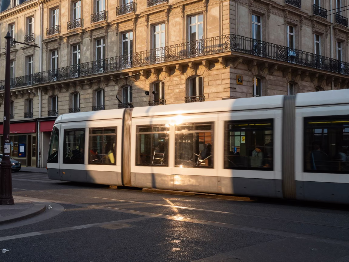 Nouveau Facades at The Late Afternoon Light in Paris in in Paris, France