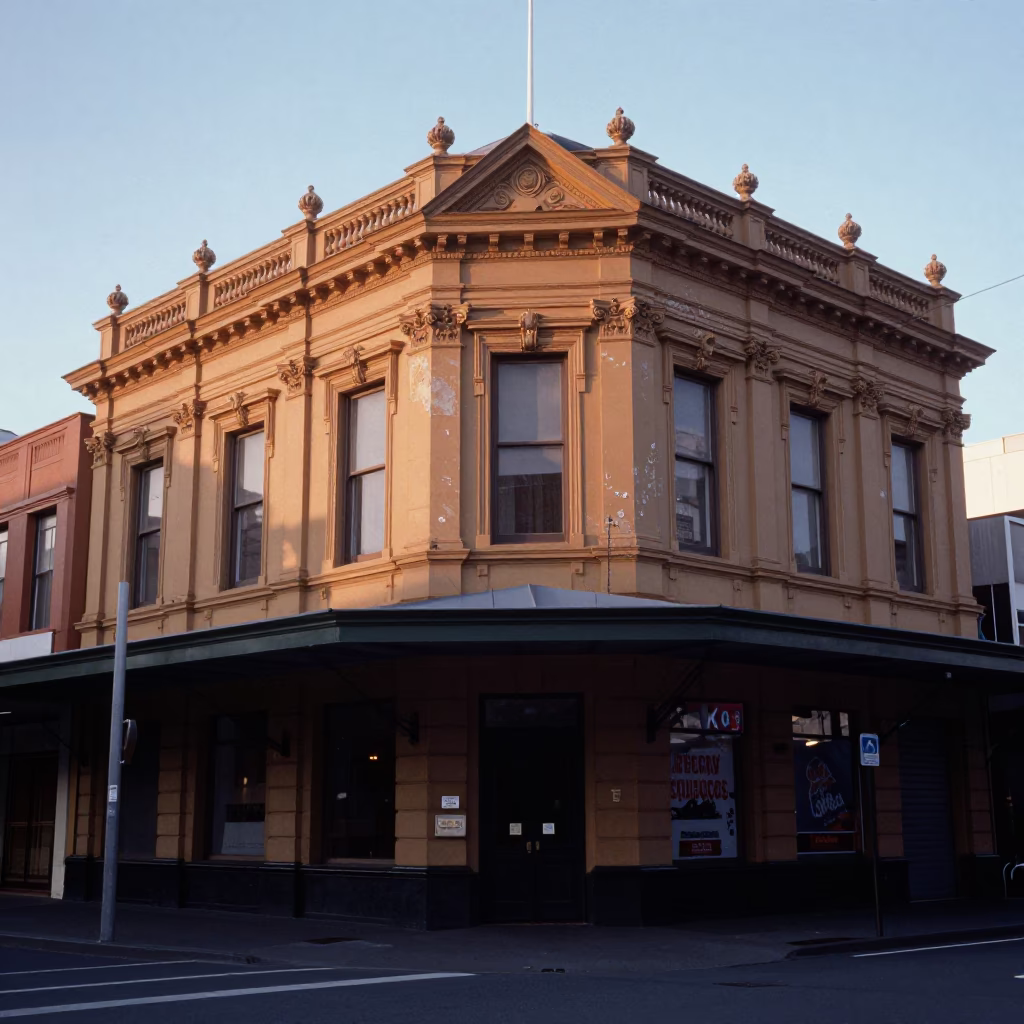Nouveau Facades in Sydney at First Light Of Dawn in in Sydney, New South Wales, Australia