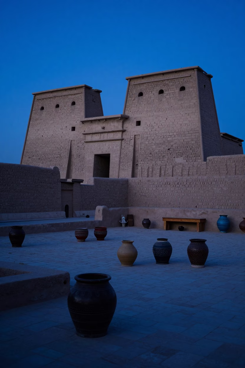 Nubian Courtyard in Luxor in in Luxor, Egypt