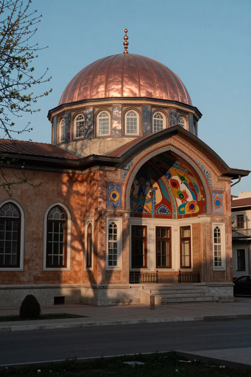 Nubian Dome House Inside Adana Train Terminal in inside a restored train terminal in Adana
