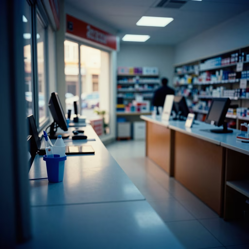 Nursery Wand Holster Evening Store Light in at a checkout lane under flat store light near Blida