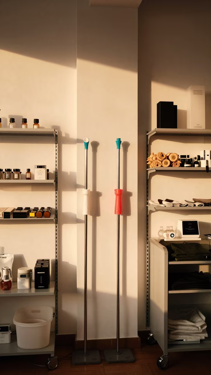 Nursery Wand Holster in Golden Kowloon Stockroom in inside a stockroom behind the sales floor in Kowloon City, Hong Kong