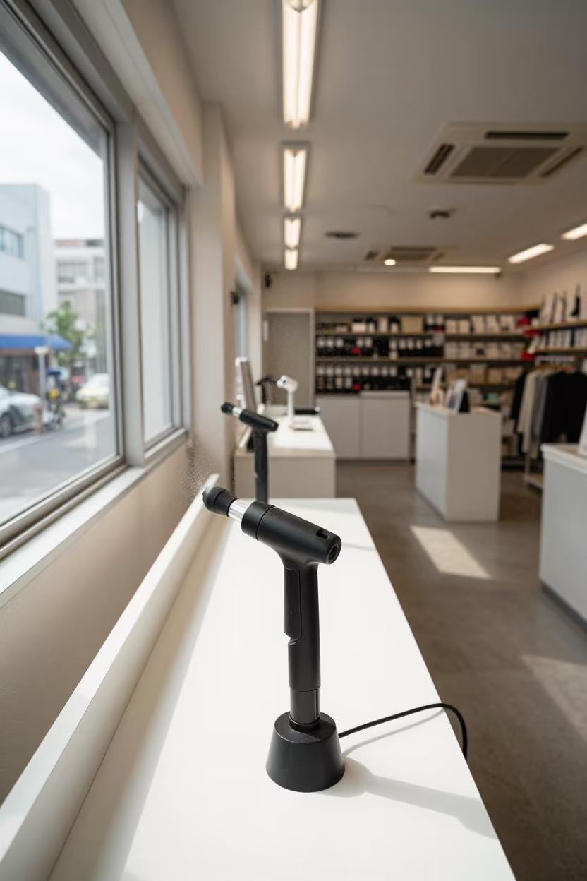 Nursery Watering Wand Holster Akihabara Store in inside a storefront prepared for opening in Akihabara, Tokyo