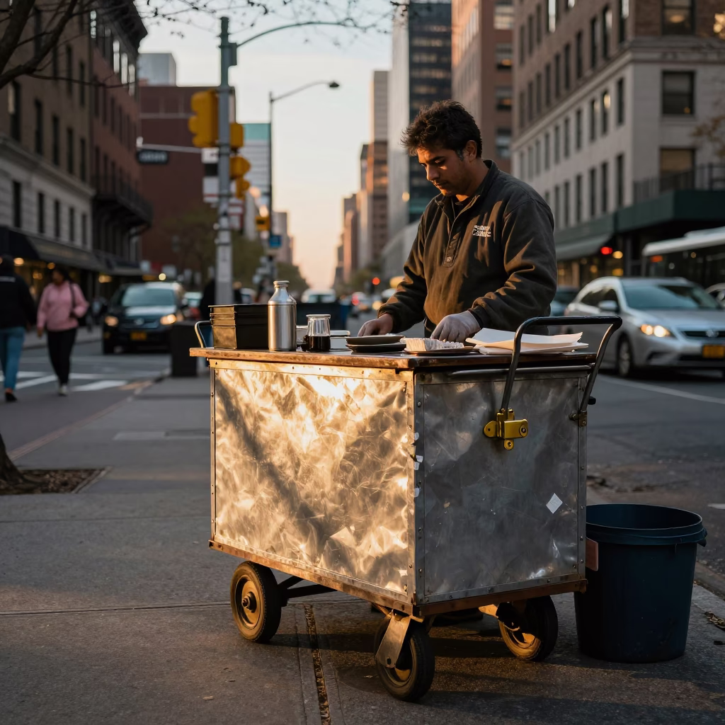 NYC Sidewalk Vendor in New York in in New York, New York, United States