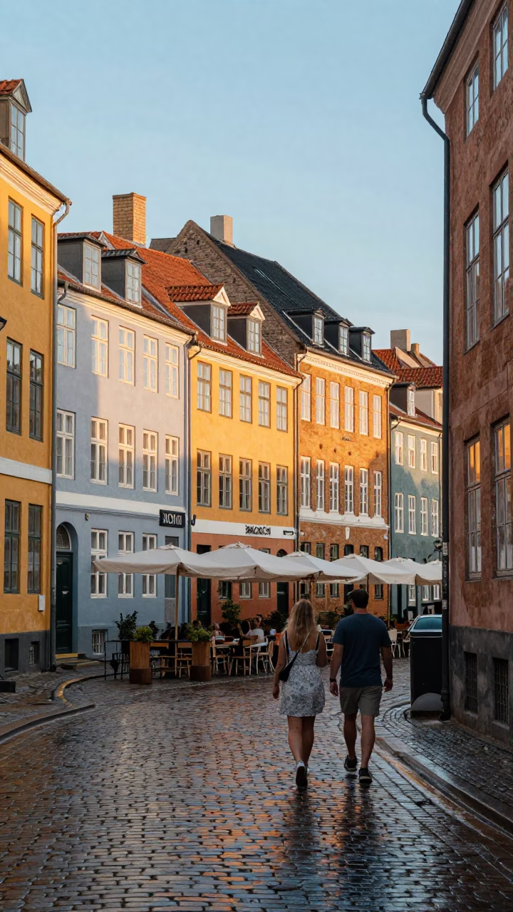 Nyhavn Facades in Copenhagen in in Copenhagen, Denmark