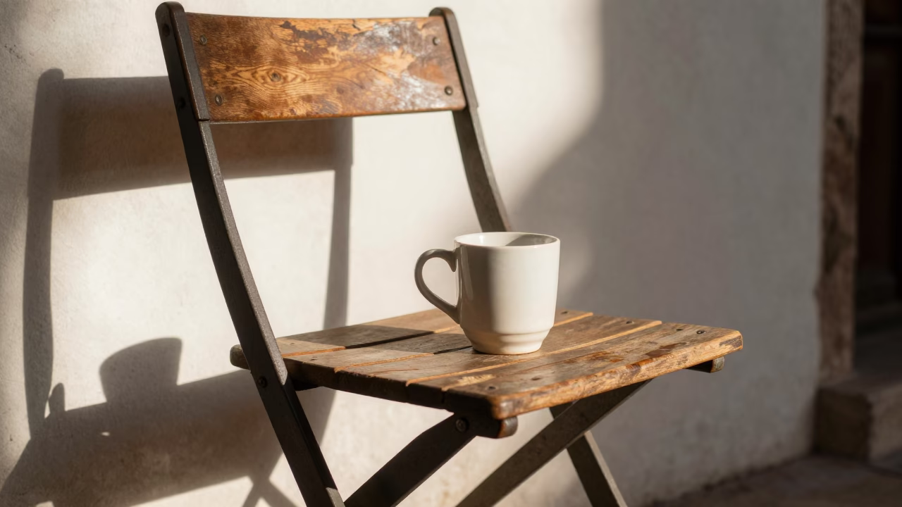 Oaxaca Folding Chair at The Late Morning Light in in Oaxaca, Mexico