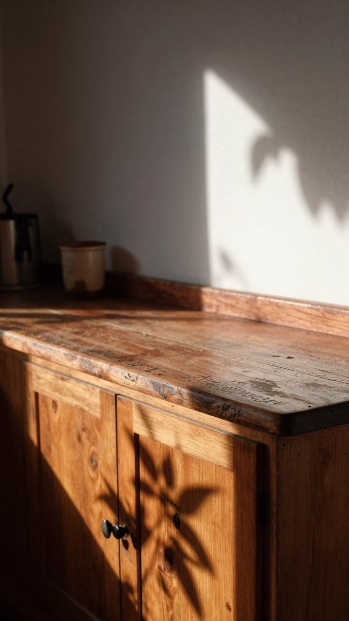 Oaxaca Kitchen Counter at The Late Morning Light in in Oaxaca, Mexico