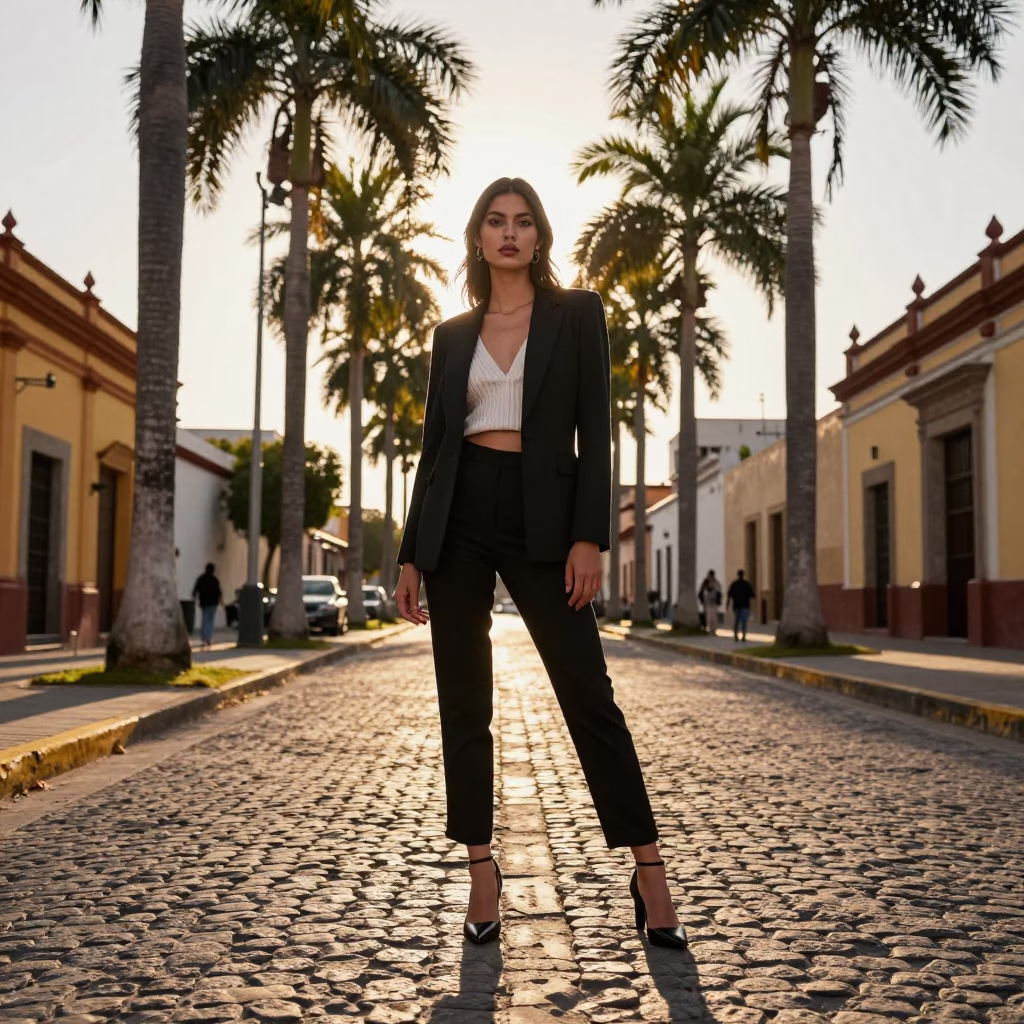 Oaxaca Model at The Late Afternoon Light in in Oaxaca, Mexico