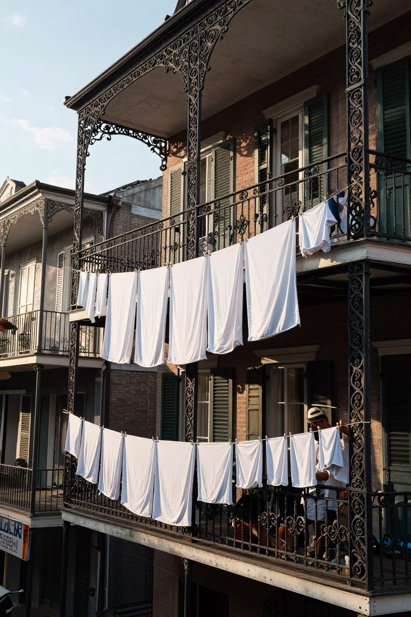 Observing Laundry in New Orleans in in New Orleans, Louisiana, United States