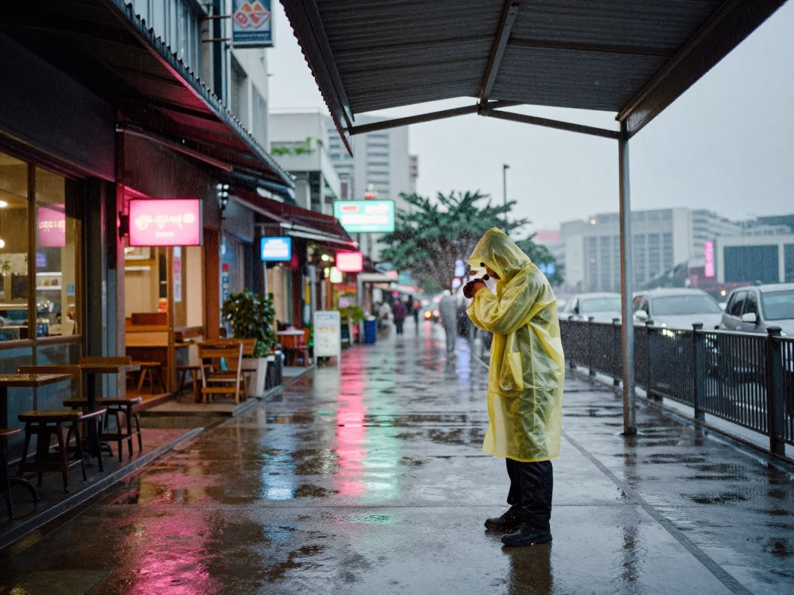 Off Rain in Kaohsiung in in Kaohsiung, Taiwan