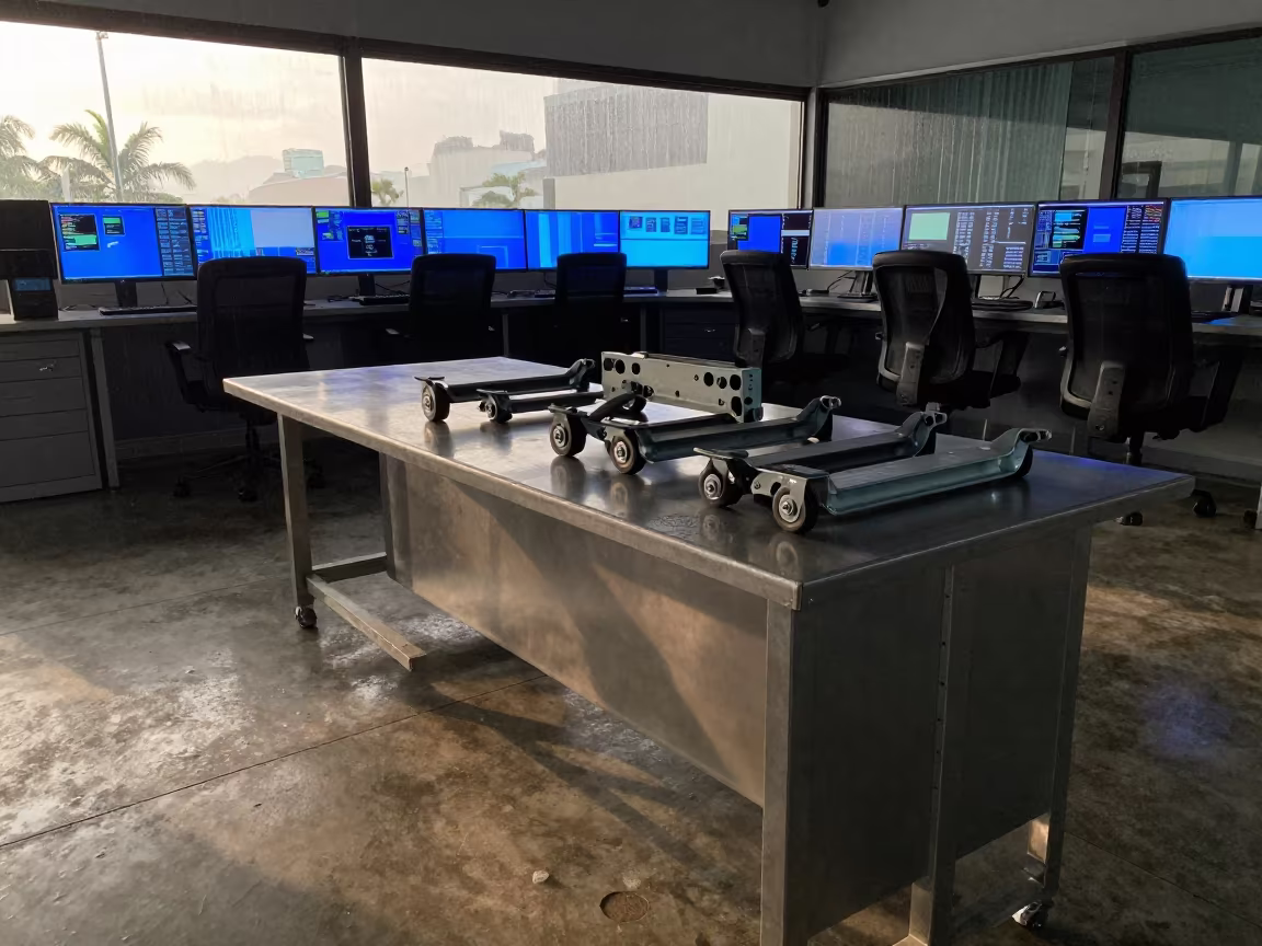 Office Caster Kit Dawn Operations Center Manila in in an operations center under monitor glow in Ermita, Manila