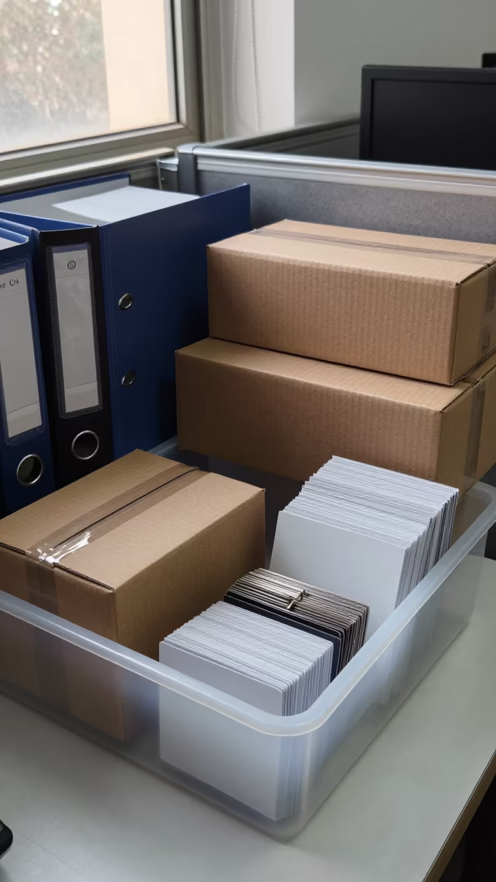 Office Gift Inventory Tub in Dawn Light Gwalior in in an operations center under monitor glow in Gwalior