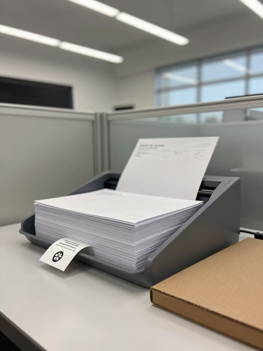 Office Mail Merge Tray Proofing Noon Light in inside a coworking floor near Sheberghan