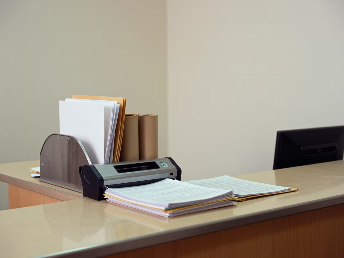 Office Toner Rail Giza Noon in at an office reception desk in Giza