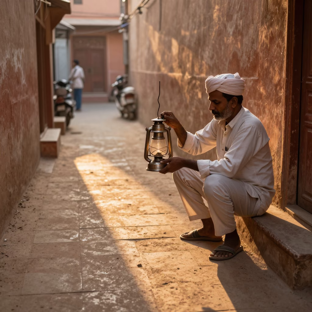 Oil Lamp in Jaipur in in Jaipur, India