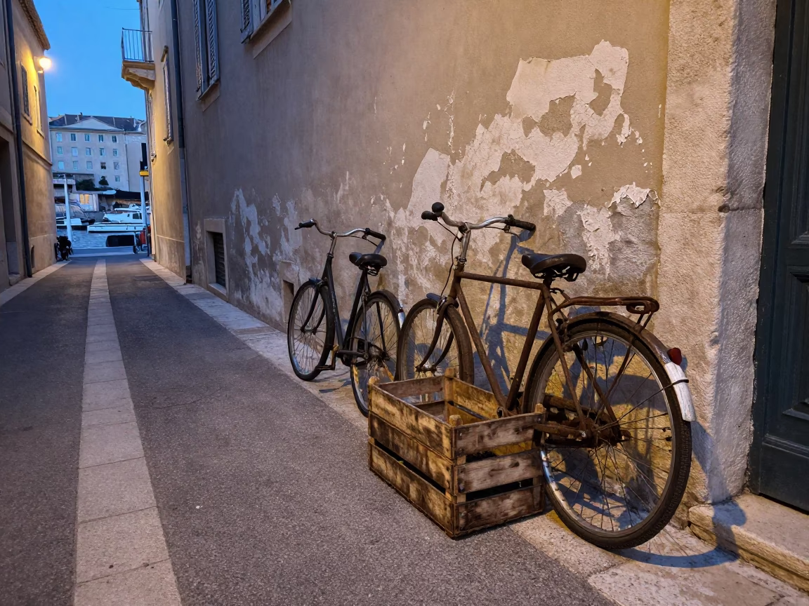 Old Port in Marseille at Sunrise Light in in Marseille, France