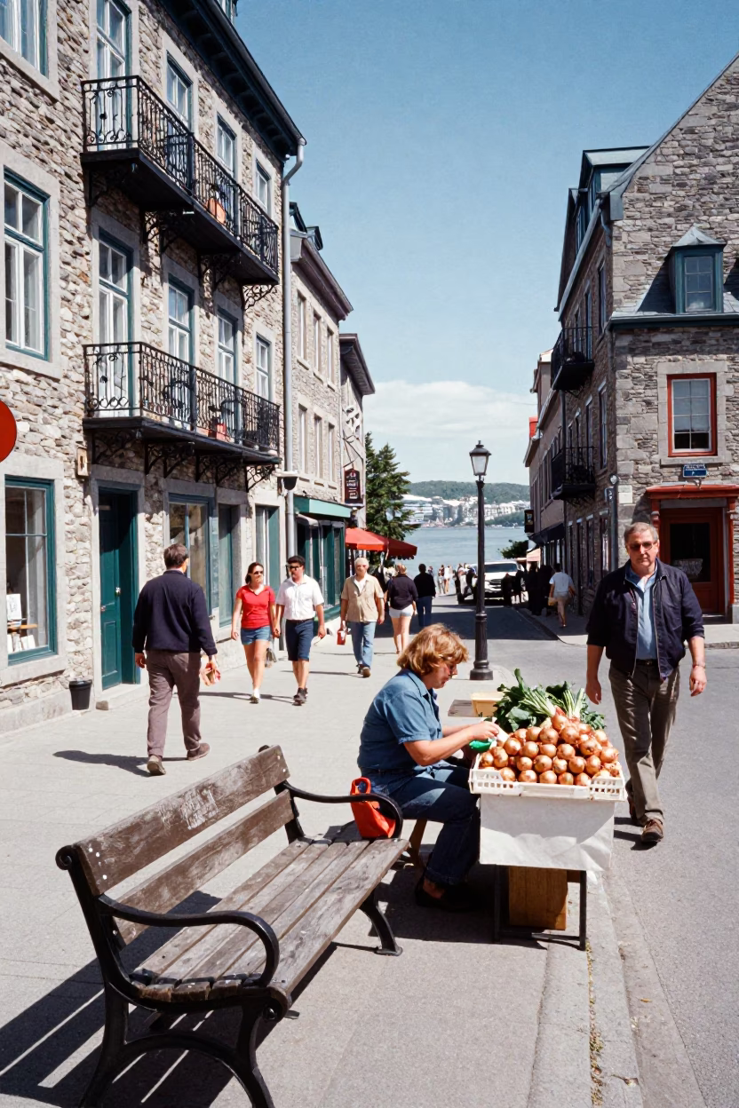 Old Port in Quebec City at Midday Light in in Quebec City, Quebec, Canada