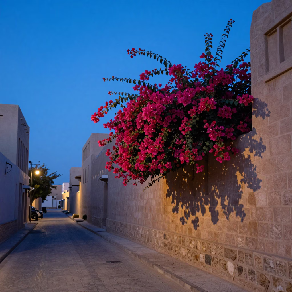 Omani Architecture at Blue Hour in Muscat in in Muscat, Oman