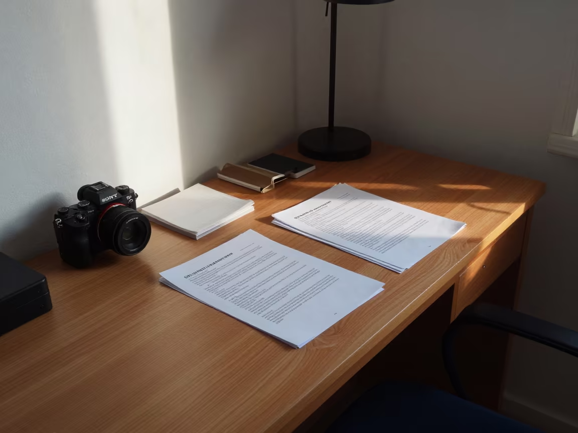 Onboarding Desk Near Bizerte Under Fluorescent Light in on a writing desk near Bizerte