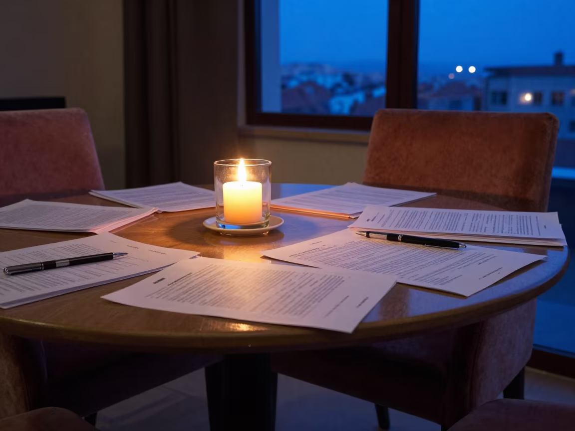 Onboarding Table Detail on Velvet Chair in on a velvet chair in Elazığ