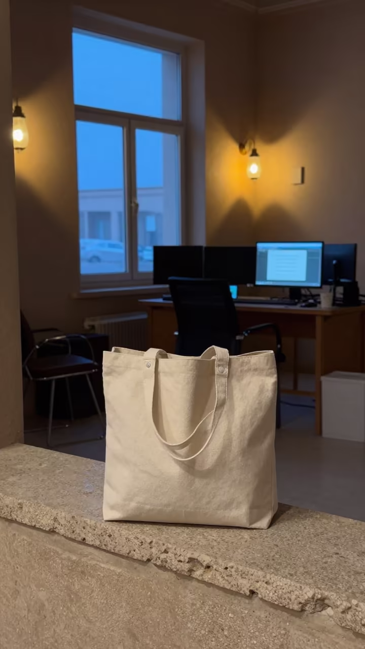 Onboarding Tote on Stone Ledge in Yazd in on a stone ledge in Yazd