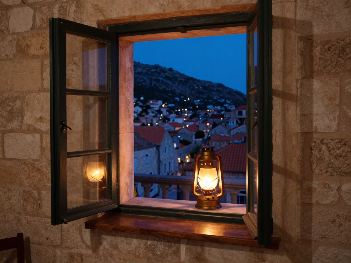 Open Window in Dubrovnik in in Dubrovnik, Croatia
