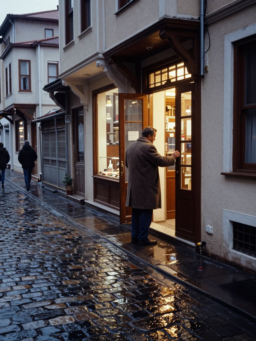 Opening Door in Istanbul in in Istanbul, Turkey