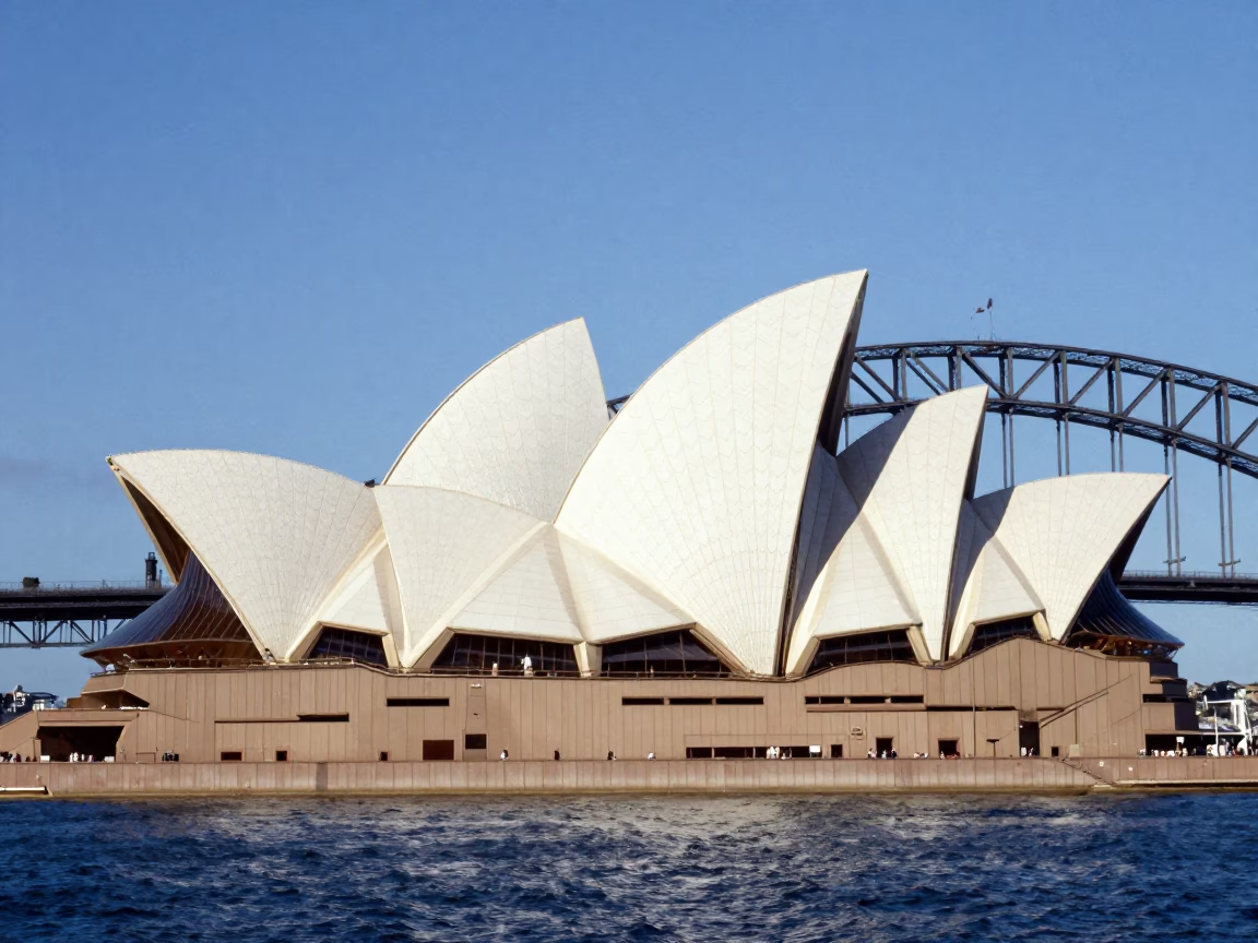 Opera House in Sydney at Bright Midmorning Light in in Sydney, New South Wales, Australia