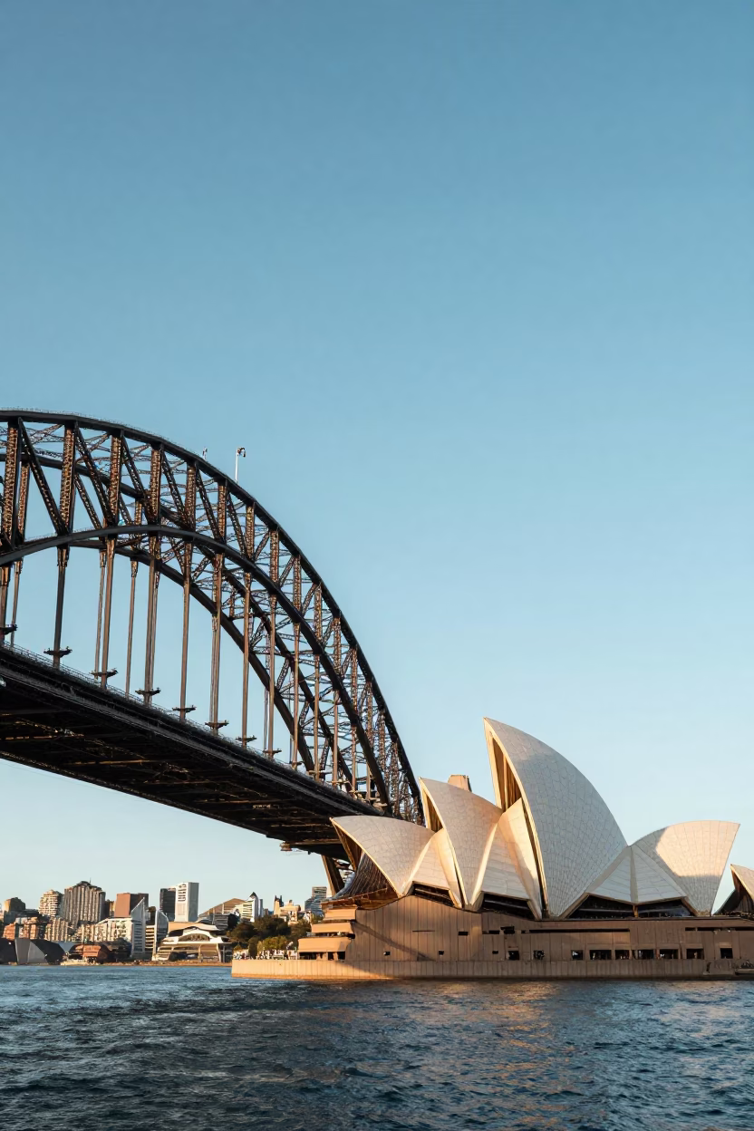Opera House in Sydney at Clear Late-afternoon Light in in Sydney, New South Wales, Australia