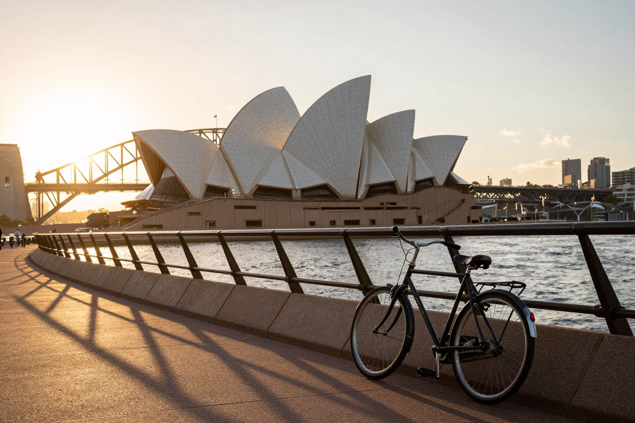 Opera House in Sydney at Golden Hour in in Sydney, New South Wales, Australia