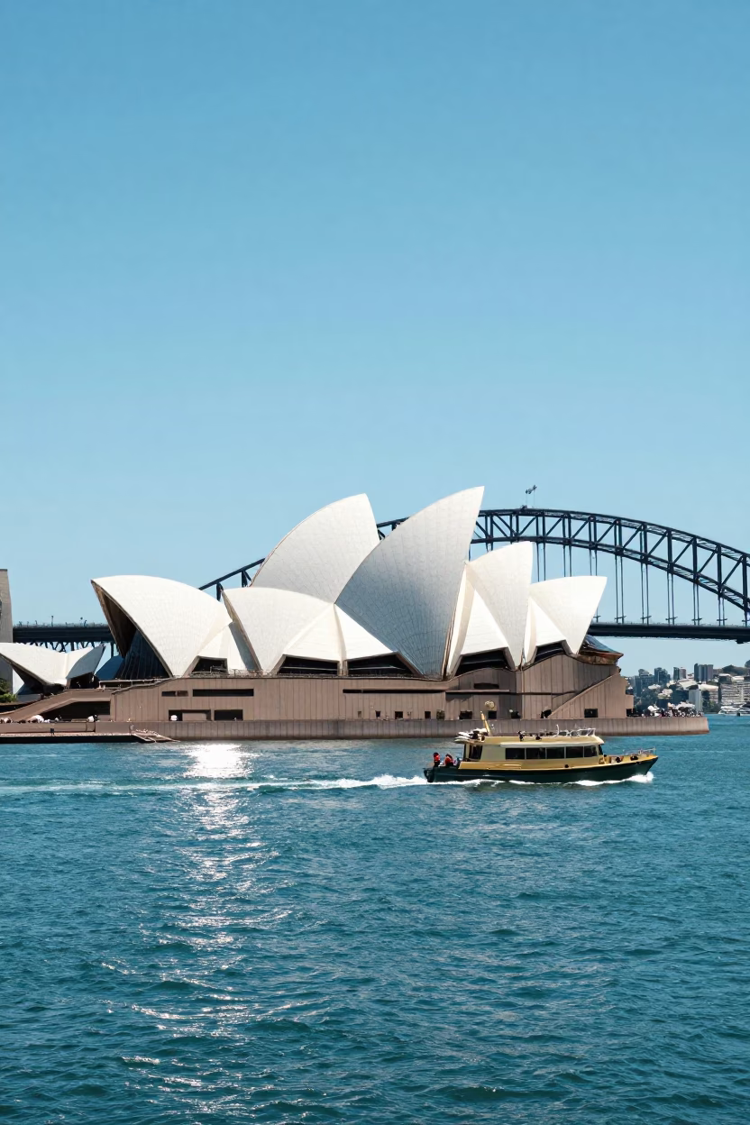 Opera House in Sydney at Midday Light in in Sydney, New South Wales, Australia