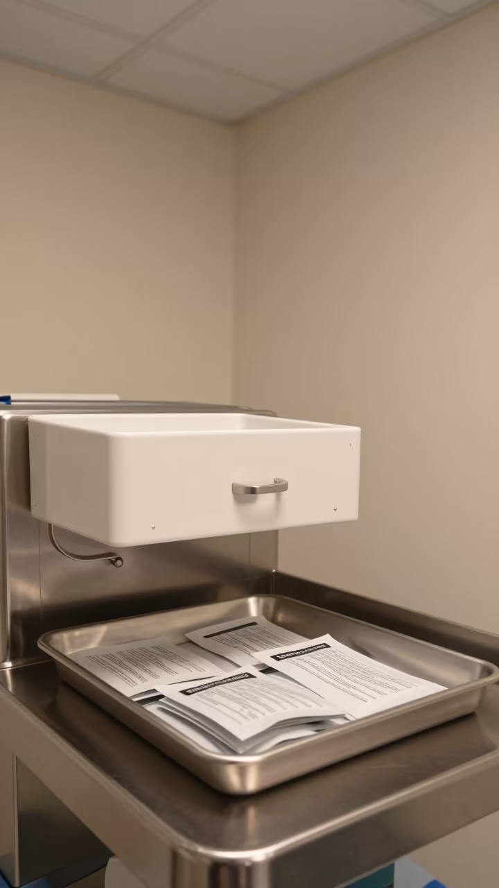 Ophthalmic Paper Drawer in Clinic Suite in inside an imaging suite in Carrefour