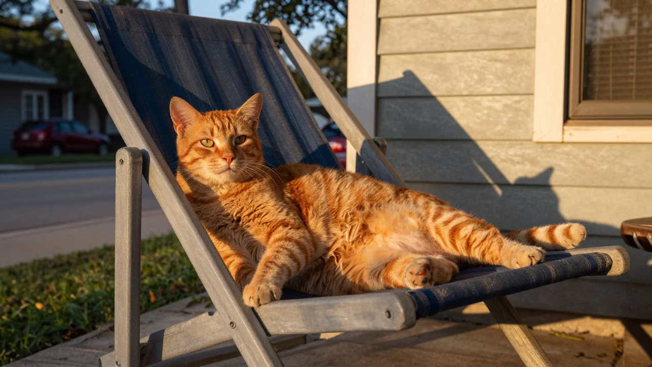 Orange Cat in Austin in in Austin, Texas, United States