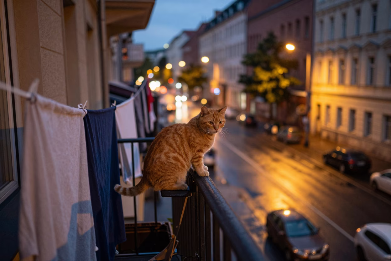 Orange Cat in Berlin in in Berlin, Germany