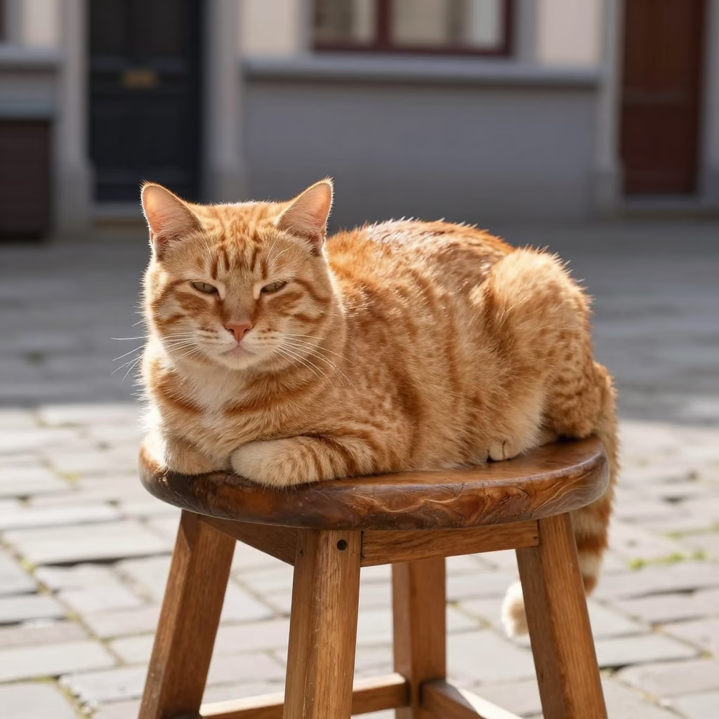 Orange Cat in Brussels in in Brussels, Belgium