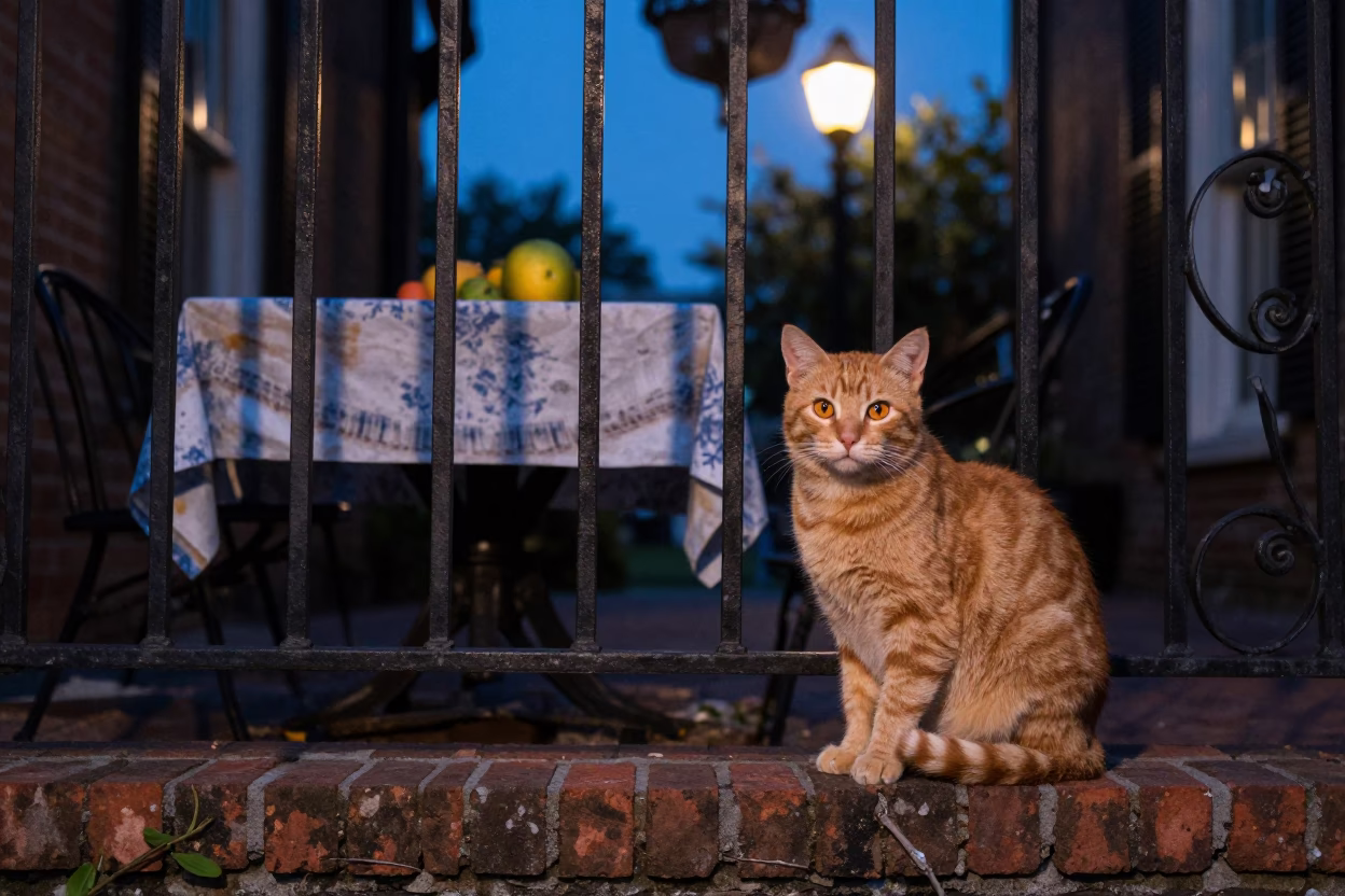 Orange Cat in Charleston in in Charleston, South Carolina, United States