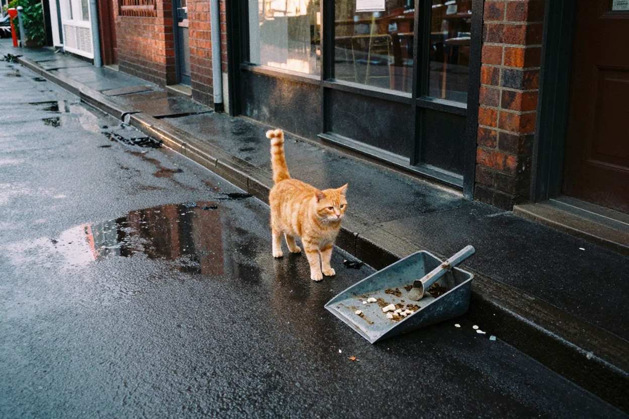 Orange Cat in Christchurch in in Christchurch, New Zealand