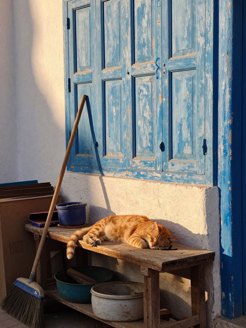Orange Cat in Essaouira in in Essaouira, Morocco